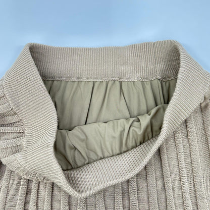 Brown Wool Mock Neck Knit / Skirt Set-up 38 Women's