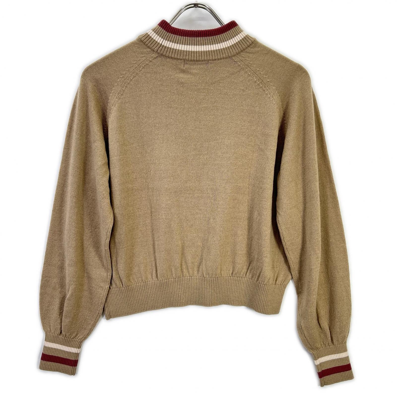 Brown Wool Mock Neck Knit / Skirt Set-up 38 Women's