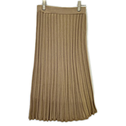 Brown Wool Mock Neck Knit / Skirt Set-up 38 Women's