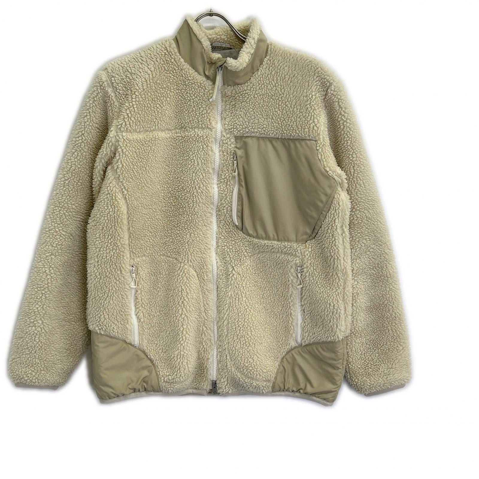 DESCENTE デサント DHMQJC33 ホワイト ボア フリース ジャケット