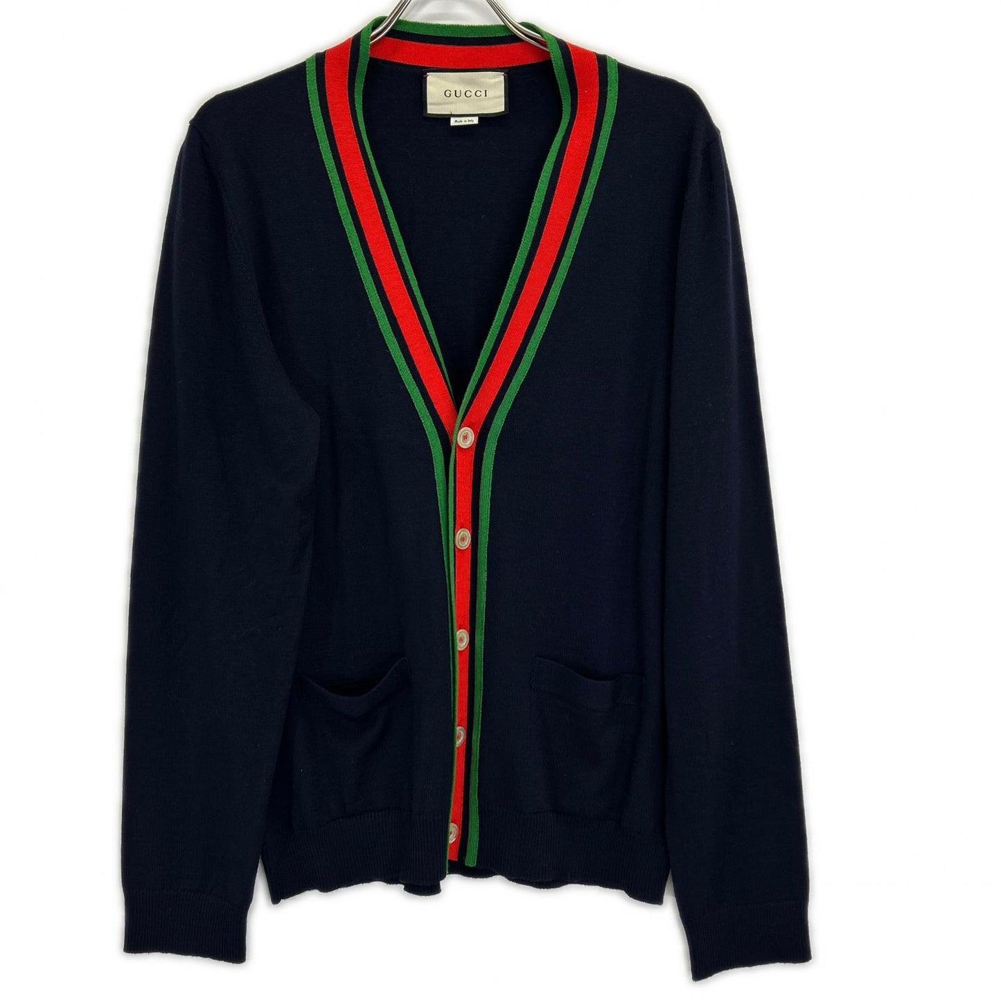 GUCCI 古驰 576806 海军蓝 羊毛开衫 上衣