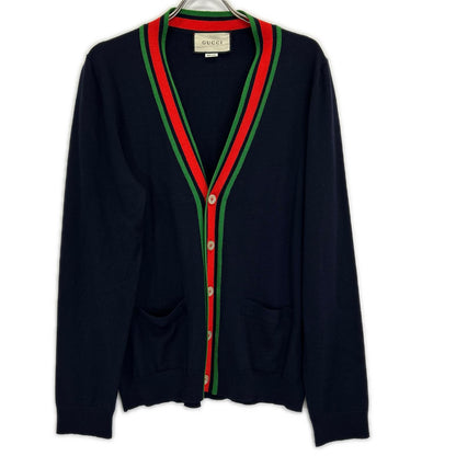 GUCCI 古驰 576806 海军蓝 羊毛开衫 上衣