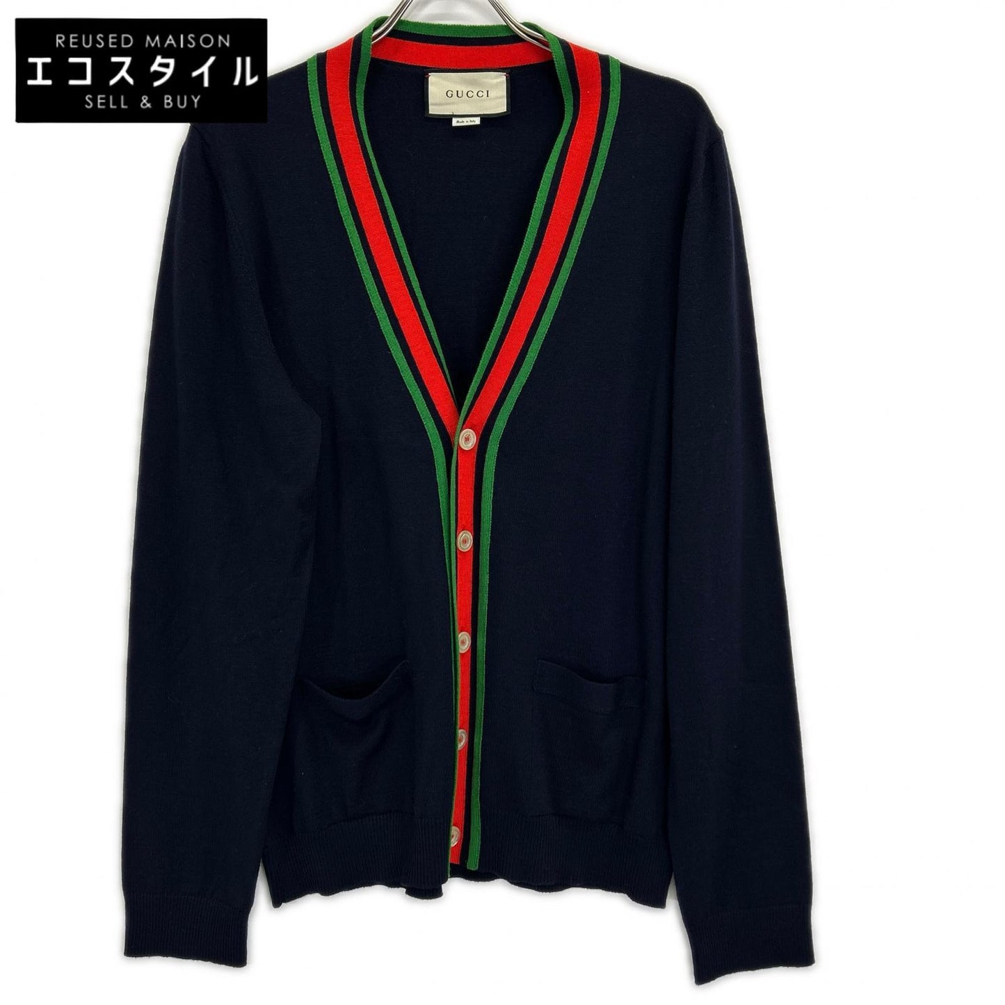GUCCI グッチ 576806 ネイビー ウールカーディガン トップス