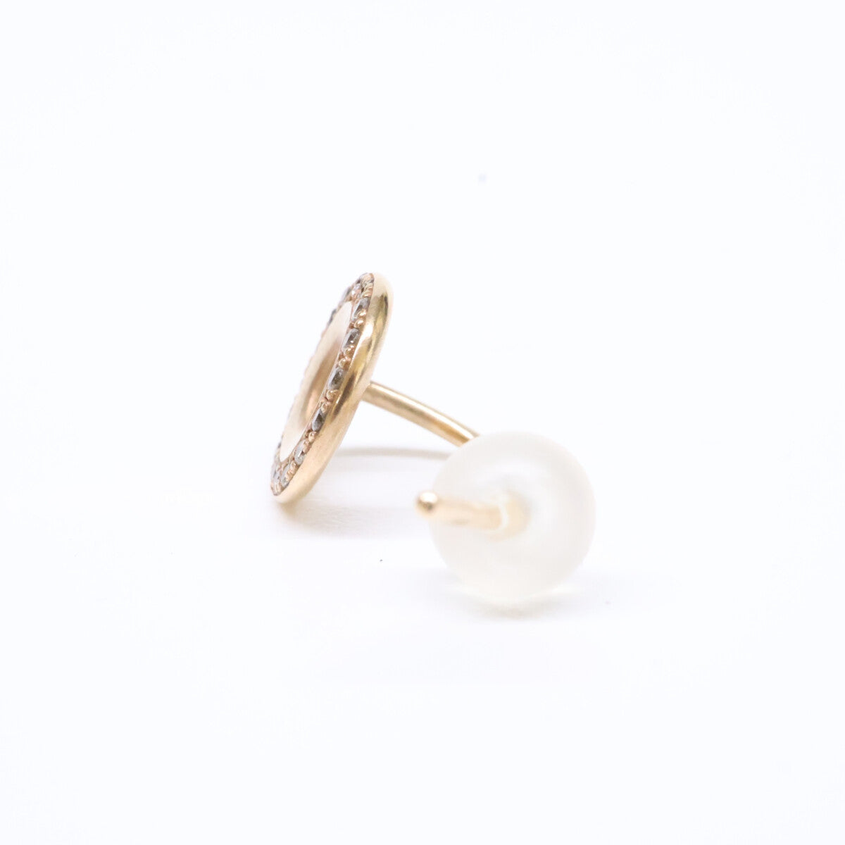 HIROTAKA Hirotaka WF20KDE K10 0.08 WHEEL OF FORTUNE Diamond Single Earring