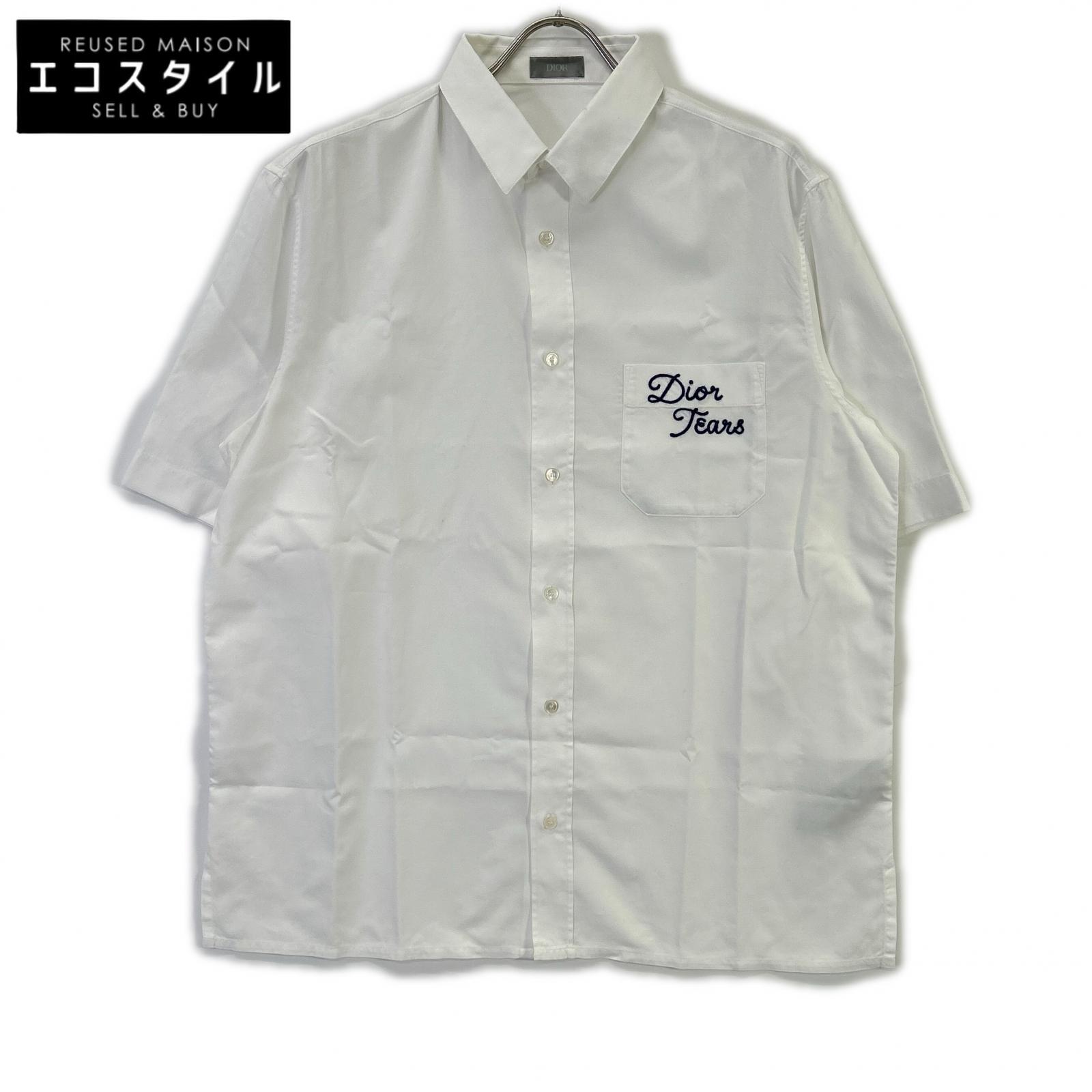 Dior HOMME ディオールオム 393C532A5820 ホワイト × Denim Tears ShortSleeve Shirt トップス