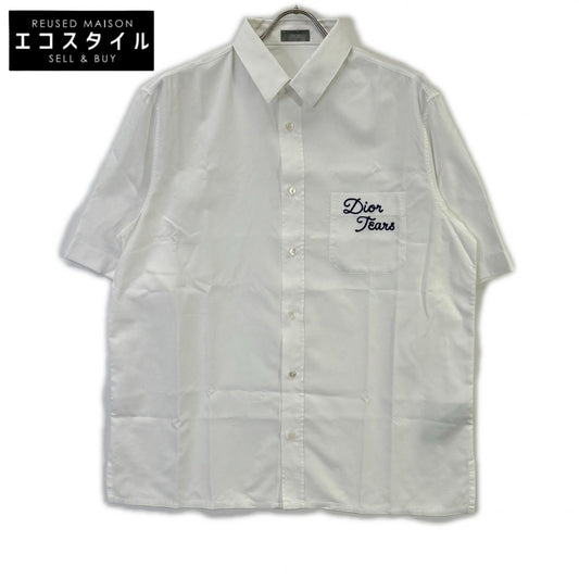 Dior HOMME ディオールオム 393C532A5820 ホワイト × Denim Tears ShortSleeve Shirt トップス
