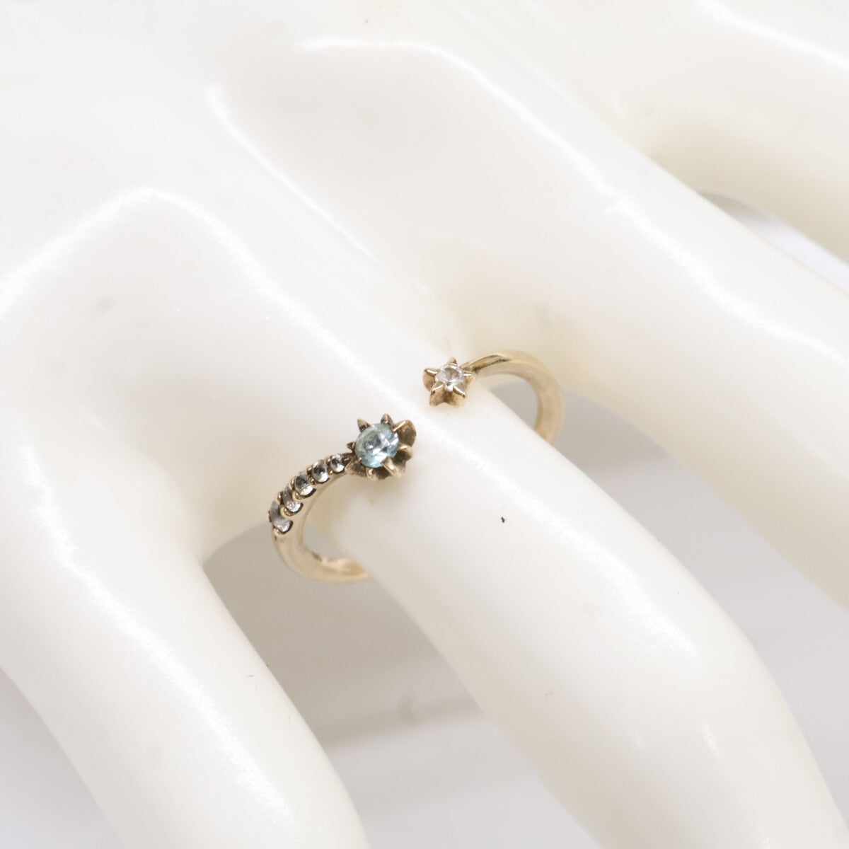 STAR JEWELRY スタージュエリー K10 トパーズ スター リング 指輪