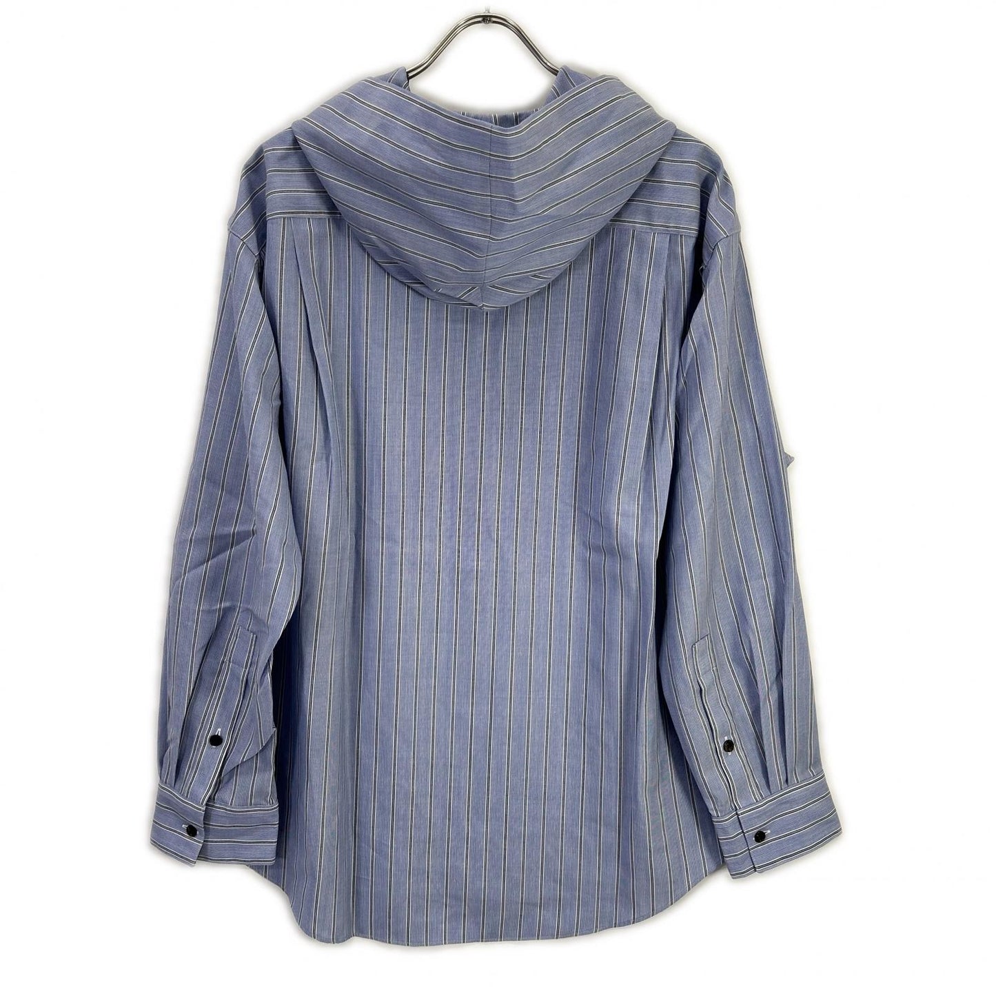 OVERCOAT オーバーコート hooded wool shirt in blue stripe S26T011-NKST トップス