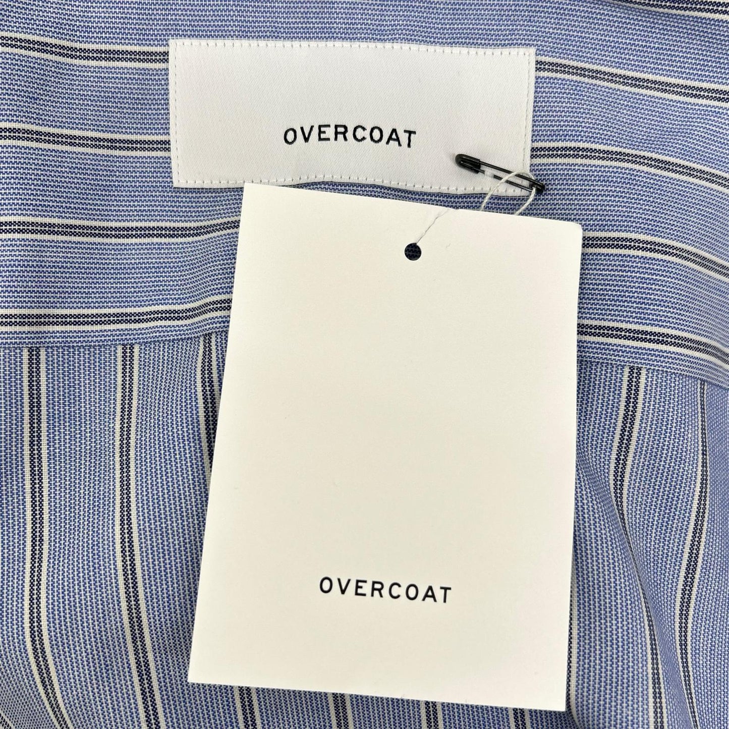 OVERCOAT オーバーコート hooded wool shirt in blue stripe S26T011-NKST トップス