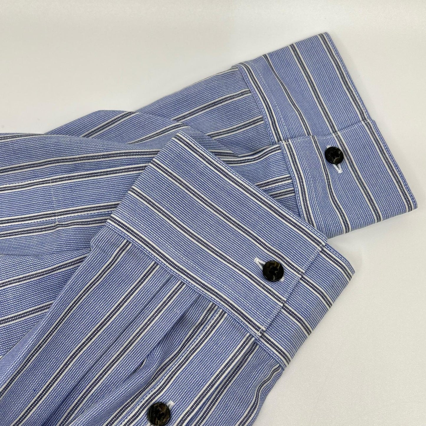 OVERCOAT オーバーコート hooded wool shirt in blue stripe S26T011-NKST トップス