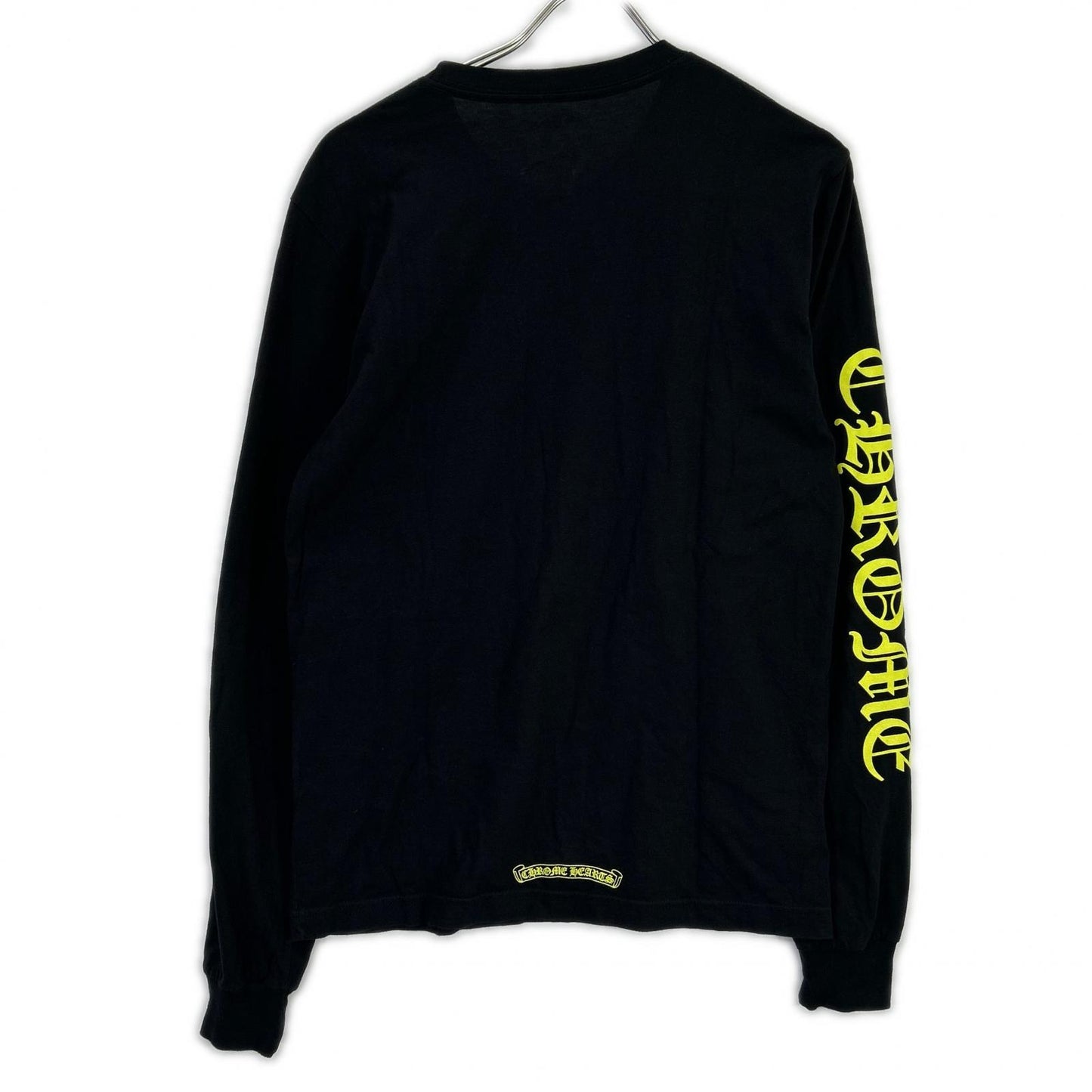 Chrome Hearts クロムハーツ ブラック イエローネックロゴ L/S Tシャツ トップス