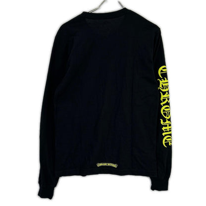 Chrome Hearts クロムハーツ ブラック イエローネックロゴ L/S Tシャツ トップス