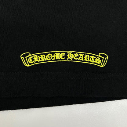 Chrome Hearts クロムハーツ ブラック イエローネックロゴ L/S Tシャツ トップス