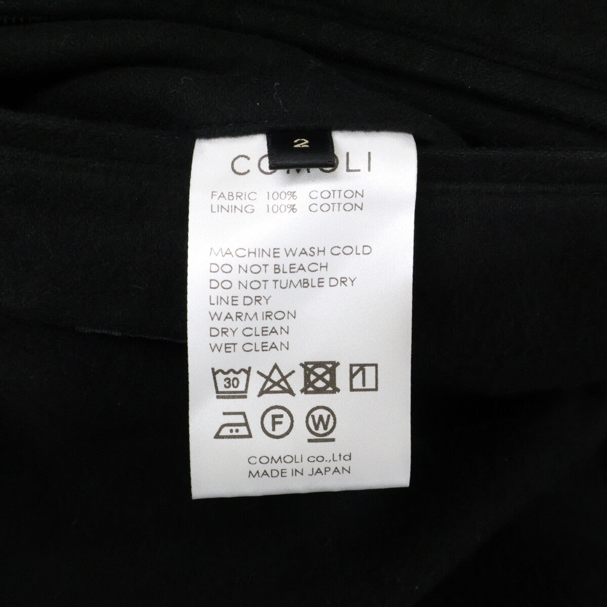 COMOLI [24AW] A03-01008 Moleskin Zip-Up Short Jacket