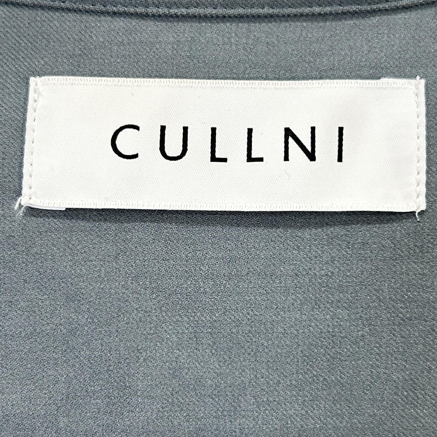 CULLNI クルニ 21-AW-028 グレー フリルミリタリーシャツ トップス