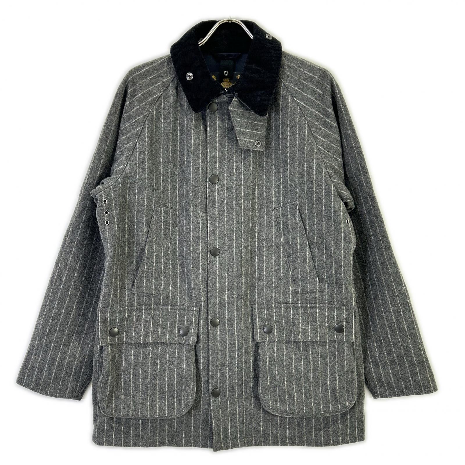 Barbour バブアー 1502182 15AW グレー ウール ストライプ ビデイルSL フーデットジャケット ジャケット