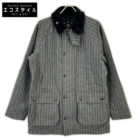 Barbour バブアー 1502182 15AW グレー ウール ストライプ ビデイルSL フーデットジャケット ジャケット