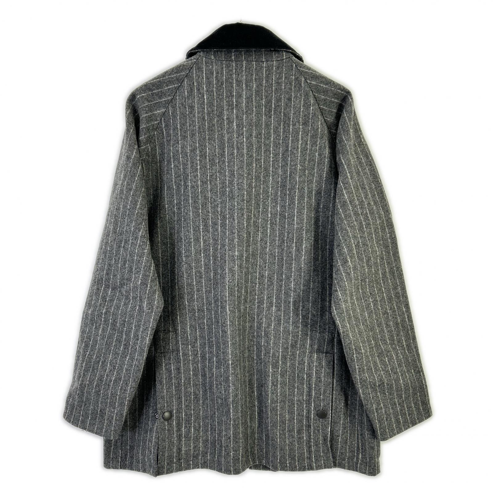 Barbour バブアー 1502182 15AW グレー ウール ストライプ ビデイルSL フーデットジャケット ジャケット