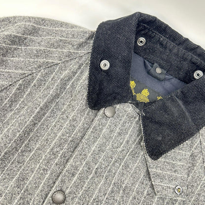 Barbour バブアー 1502182 15AW グレー ウール ストライプ ビデイルSL フーデットジャケット ジャケット