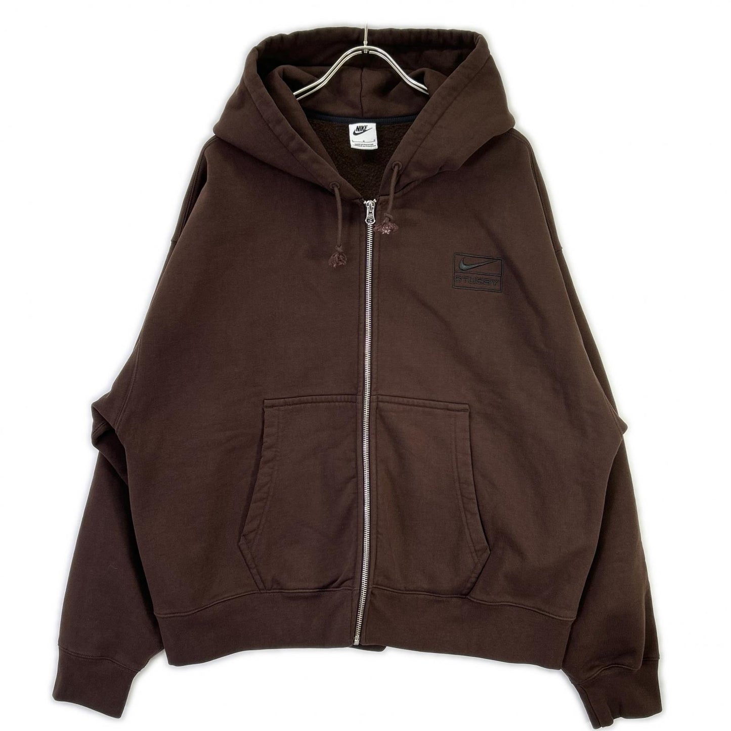 NIKE ナイキ ×Stussy FJ9175-261 ブラウン Stone Washed Fleece Zip Hoodie Dark Cinder トップス