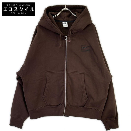 NIKE ナイキ ×Stussy FJ9175-261 ブラウン Stone Washed Fleece Zip Hoodie Dark Cinder トップス