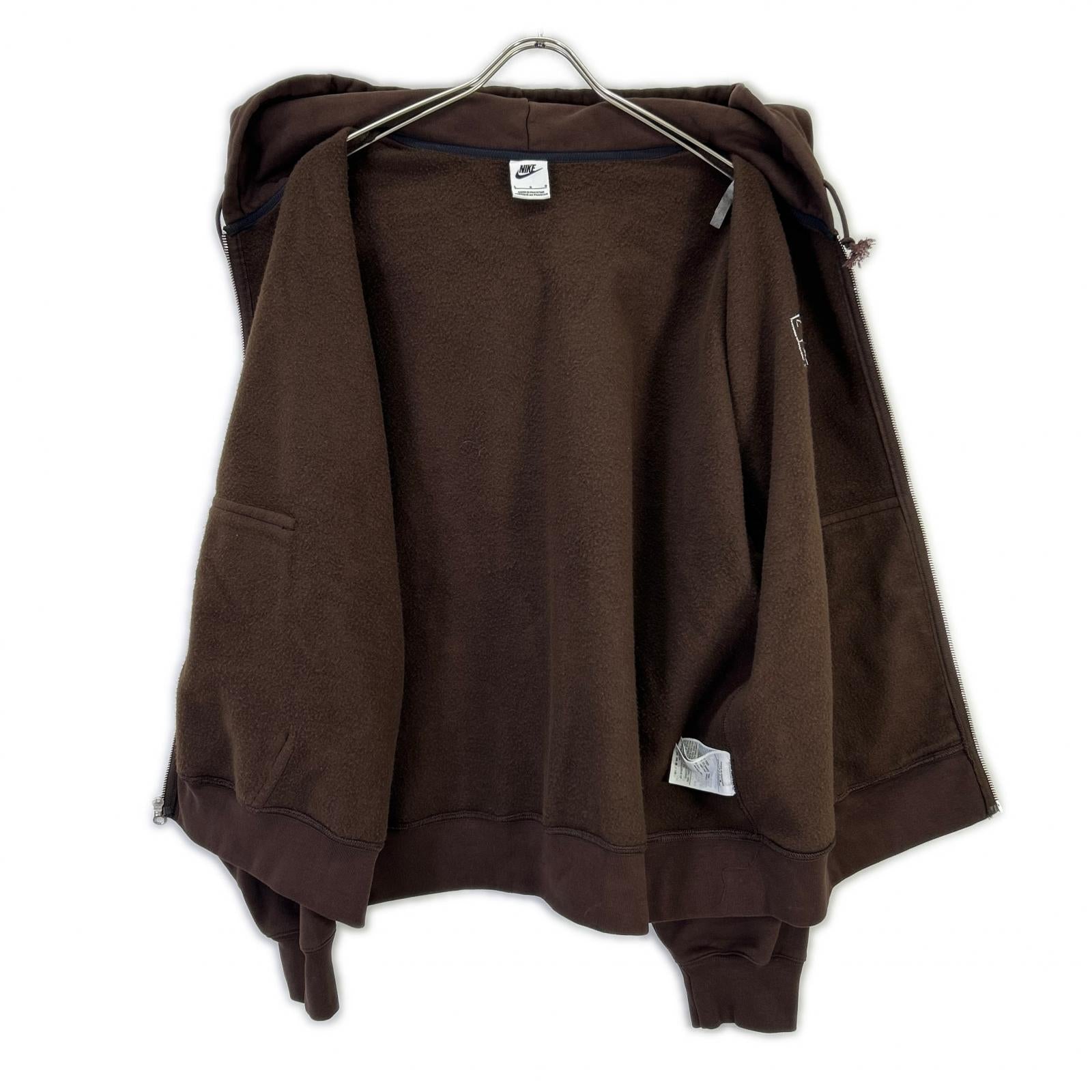 NIKE ナイキ ×Stussy FJ9175-261 ブラウン Stone Washed Fleece Zip Hoodie Dark Cinder トップス