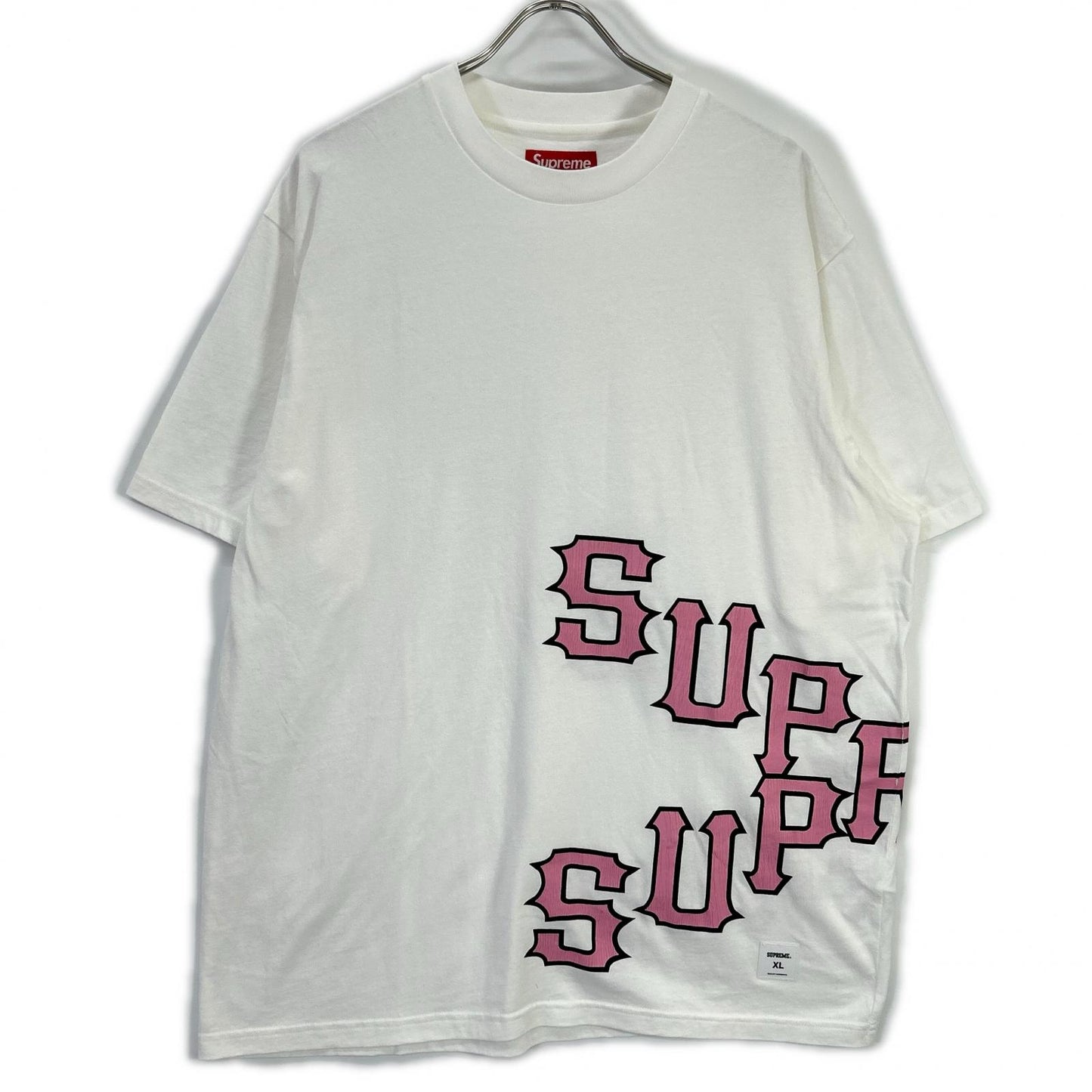 Supreme シュプリーム ホワイト Cracked Spellout S S Top トップス