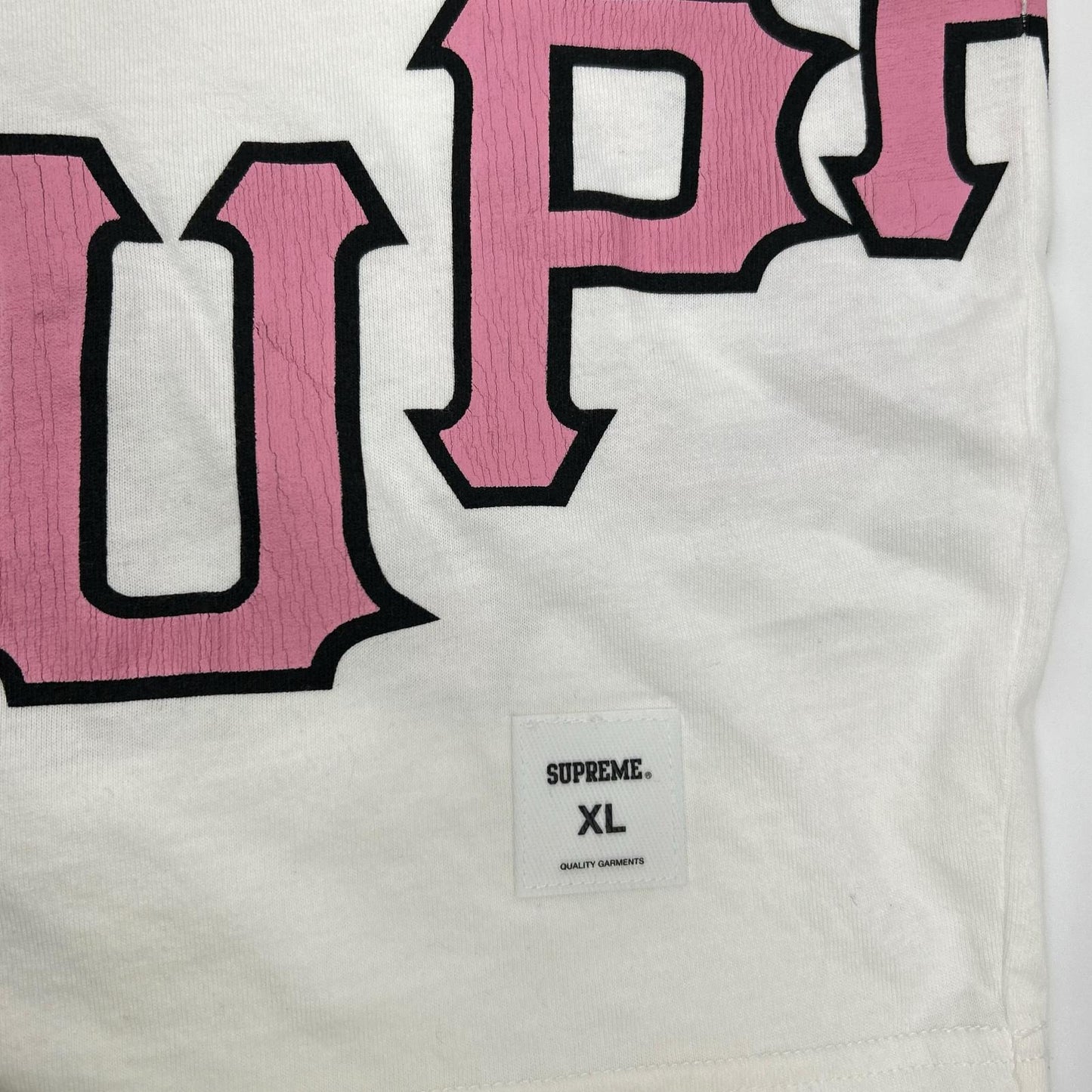 Supreme シュプリーム ホワイト Cracked Spellout S S Top トップス