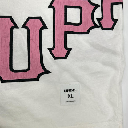 Supreme シュプリーム ホワイト Cracked Spellout S S Top トップス