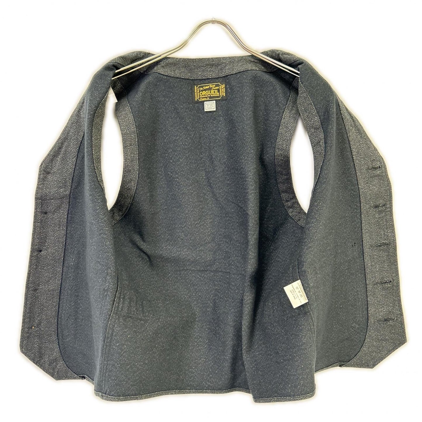 ORGUEIL オルゲイユ OR-4009 グレー 撚り杢生地 Gilet ジレ ベスト ベスト