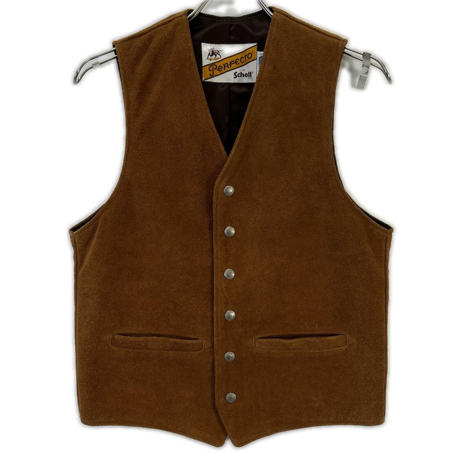 SCHOTT ショット Perfecto 7573 321USV ブラウン SUEDE MC VEST ベスト