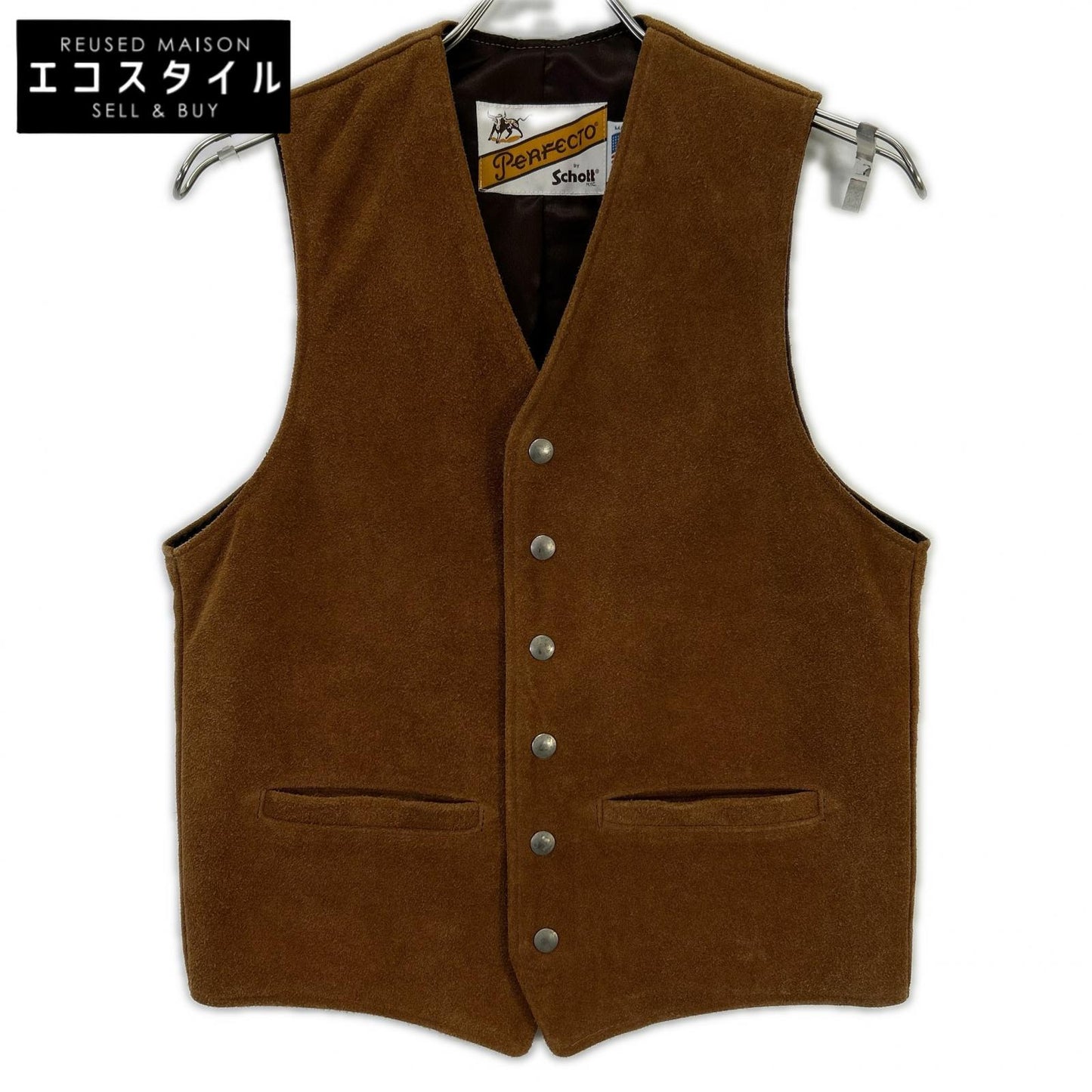 SCHOTT ショット Perfecto 7573 321USV ブラウン SUEDE MC VEST ベスト ベスト
