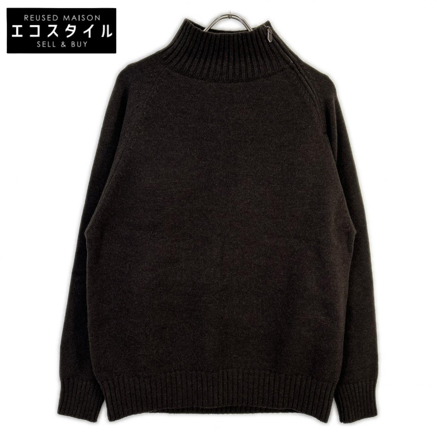 PORT BY ARK ポートバイアーク PO18-KN01 ブラウン Half Zip Knit ハーフジップニット トップス