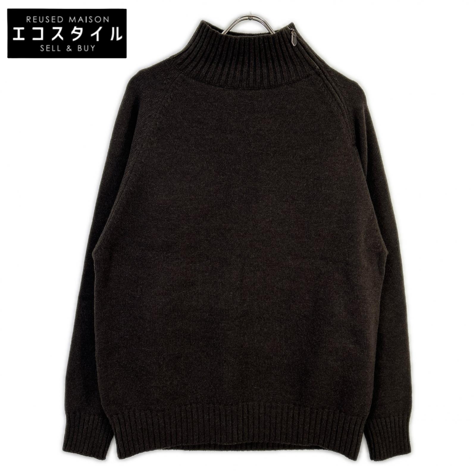 PORT BY ARK ポートバイアーク PO18-KN01 ブラウン Half Zip Knit ハーフジップニット トップス