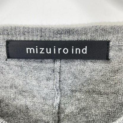mizuiro ind ミズイロ インド グレー ウール ポンチョ型 ニット トップス