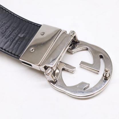 GUCCI グッチ 473030 KGDHN インターロッキングG バックル付き リバーシブル レザー ベルト