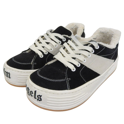 Palm Angels パームエンジェルス Snow Low スエードスニーカー シューズ メンズ ブラック×ホワイト 41 PMIA051F20LEA001 シューズ