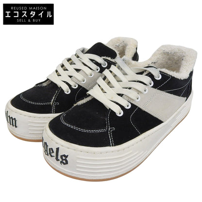 Palm Angels パームエンジェルス Snow Low スエードスニーカー シューズ メンズ ブラック×ホワイト 41 PMIA051F20LEA001 シューズ