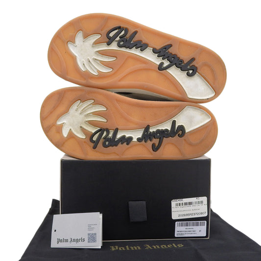 Palm Angels パームエンジェルス Snow Low スエードスニーカー シューズ メンズ ブラック×ホワイト 41 PMIA051F20LEA001 シューズ