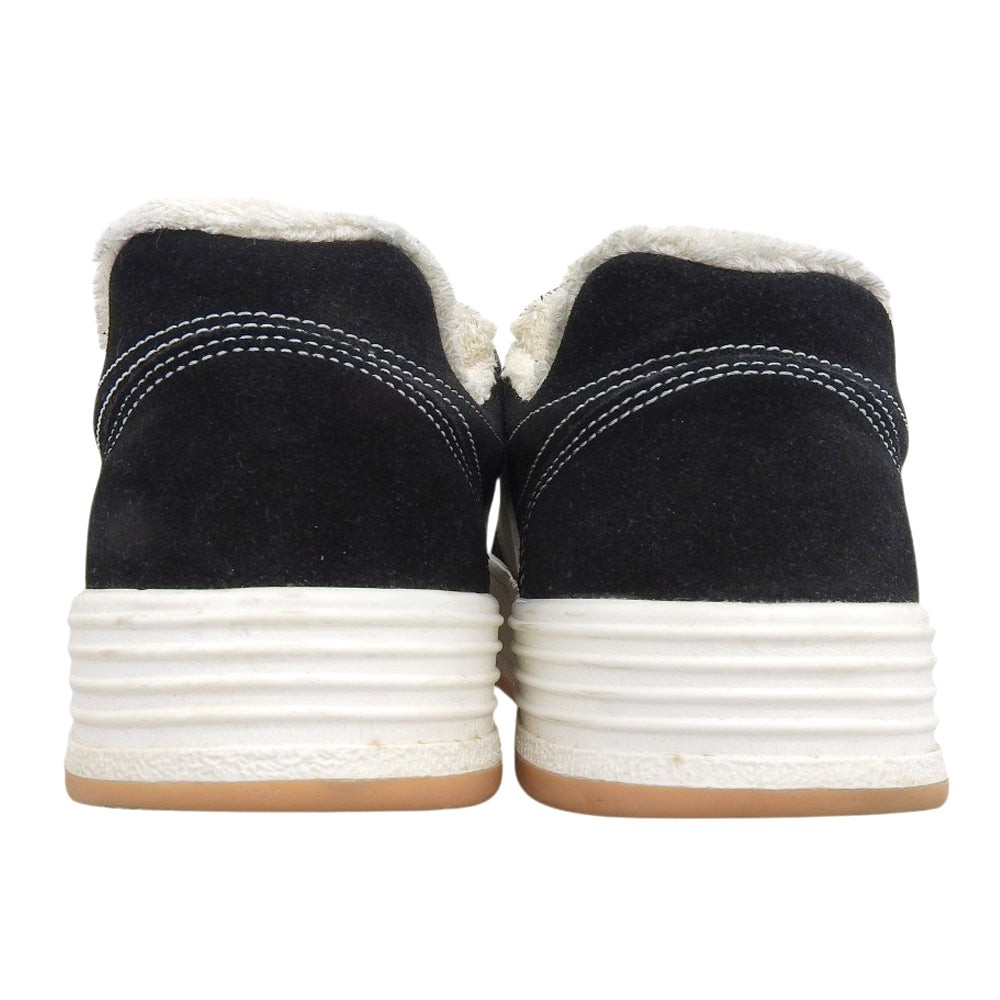 Palm Angels パームエンジェルス Snow Low スエードスニーカー シューズ メンズ ブラック×ホワイト 41 PMIA051F20LEA001 シューズ