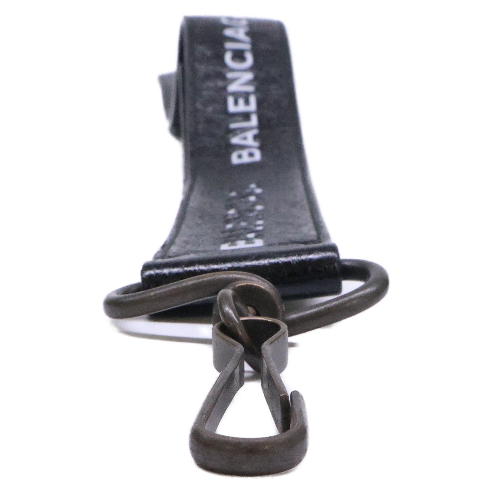 BALENCIAGA バレンシアガ 499950 DB50T LOGO KEYRING ロゴ レザー