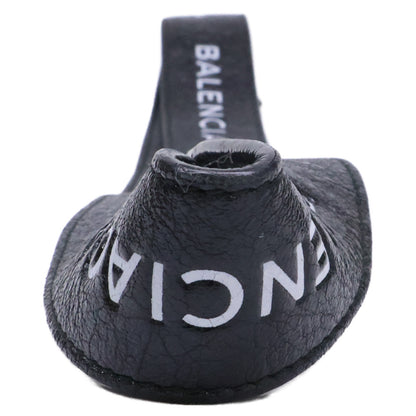 BALENCIAGA バレンシアガ 499950 DB50T LOGO KEYRING ロゴ レザーランヤード ストラップ キーリング