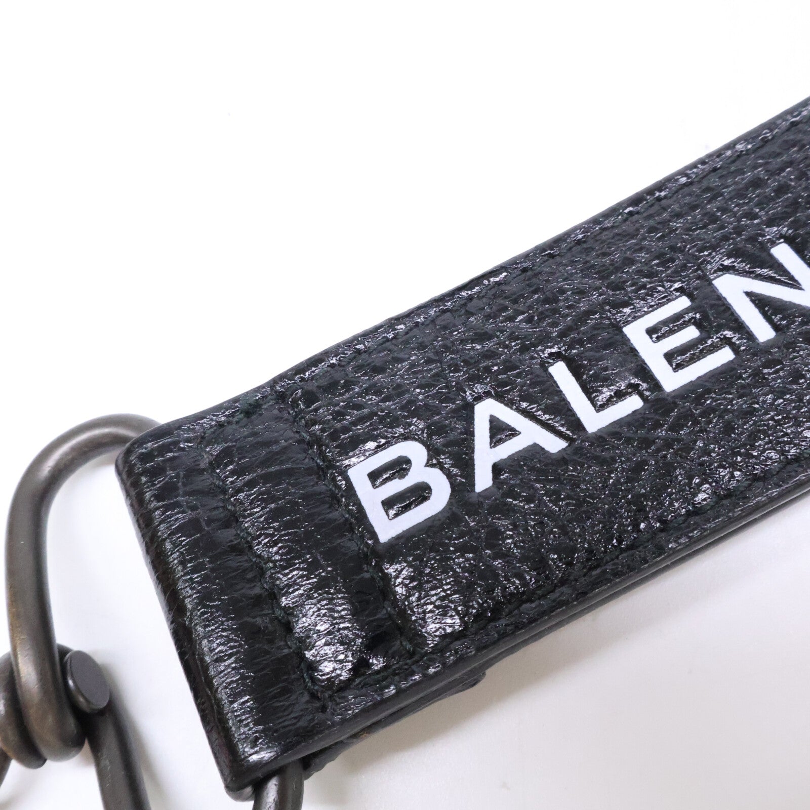 BALENCIAGA バレンシアガ 499950 DB50T LOGO KEYRING ロゴ レザーランヤード ストラップ BALENCIAGA バレンシアガ 499950 DB50T LOGO KEYRING ロゴ レザー