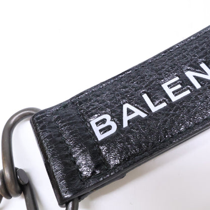 BALENCIAGA バレンシアガ 499950 DB50T LOGO KEYRING ロゴ レザーランヤード ストラップ キーリング