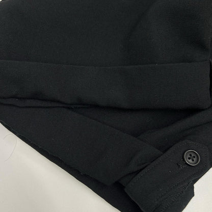 Yohji Yamamoto POUR HOMME HO-P71-534 Black 2-Tuck Tapered Slacks Bottoms