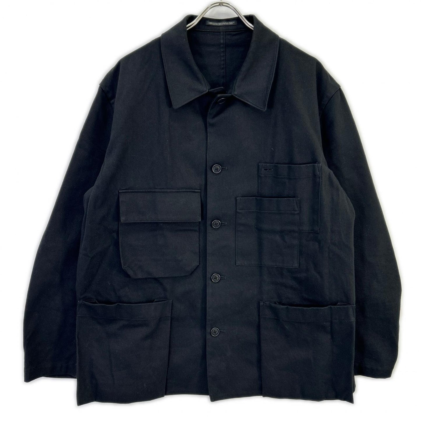 Y's for men Y's for men MS-Y02-001 黑色棉法兰绒锁链刺绣夹克