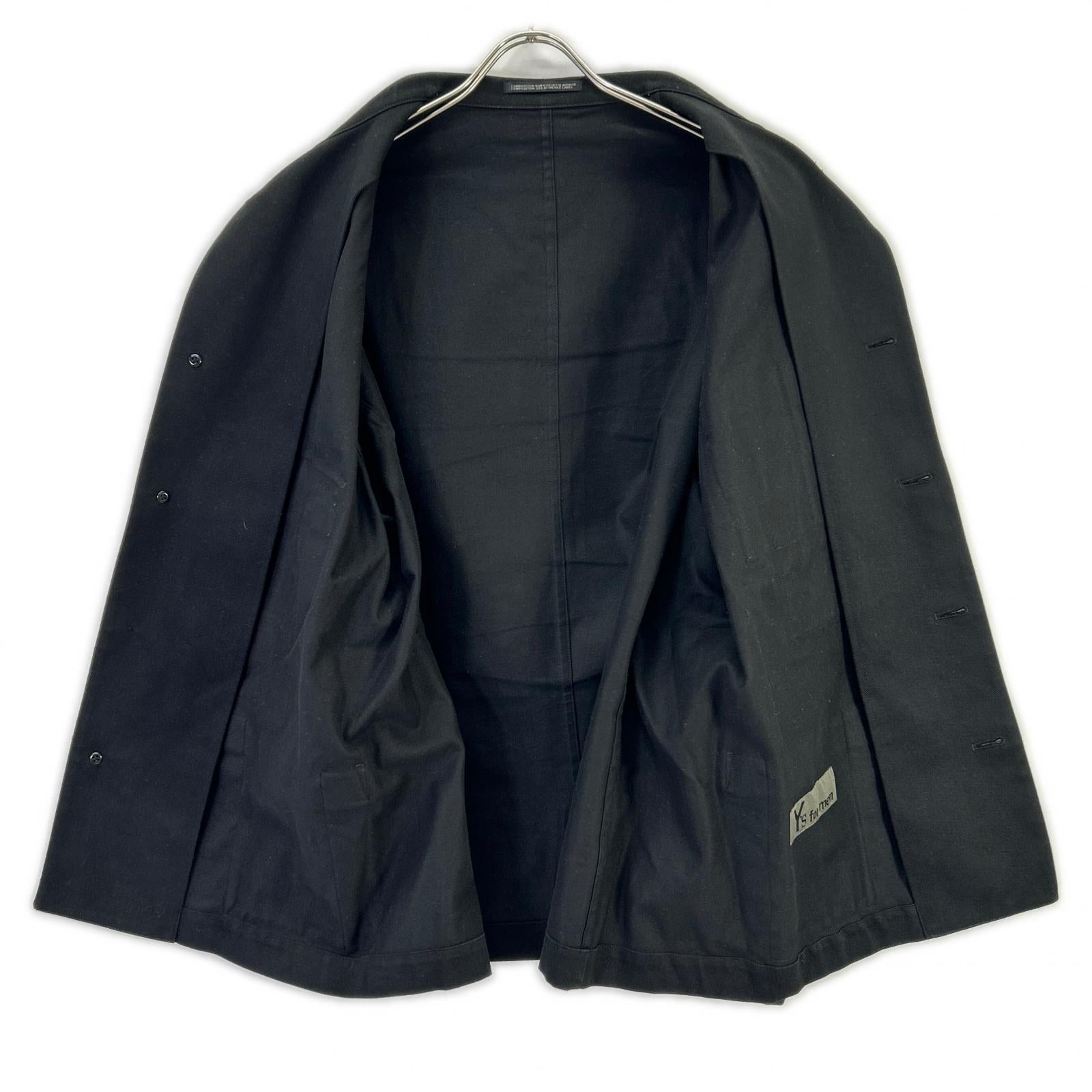Y's for men Y's for men MS-Y02-001 黑色棉法兰绒锁链刺绣夹克