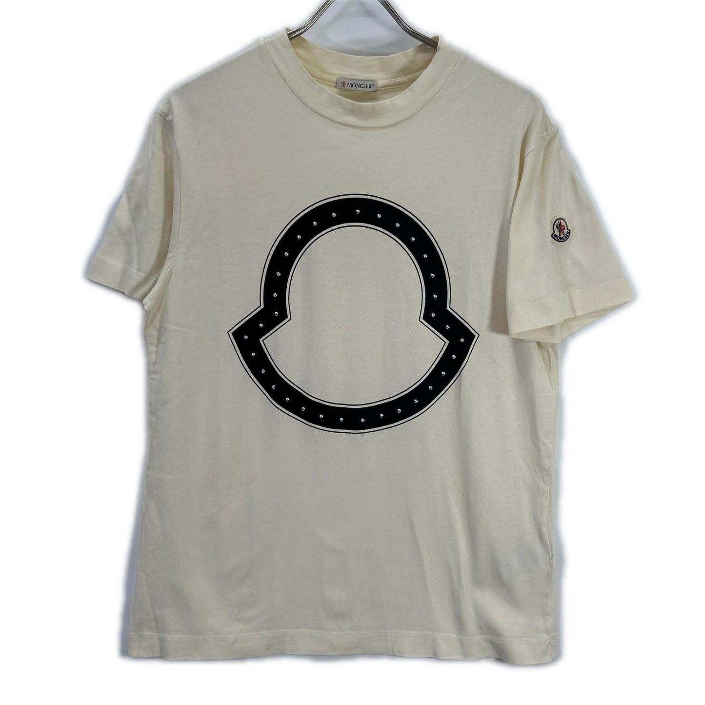 MONCLER モンクレール 21年製 アイボリー スタッズTシャツ トップス