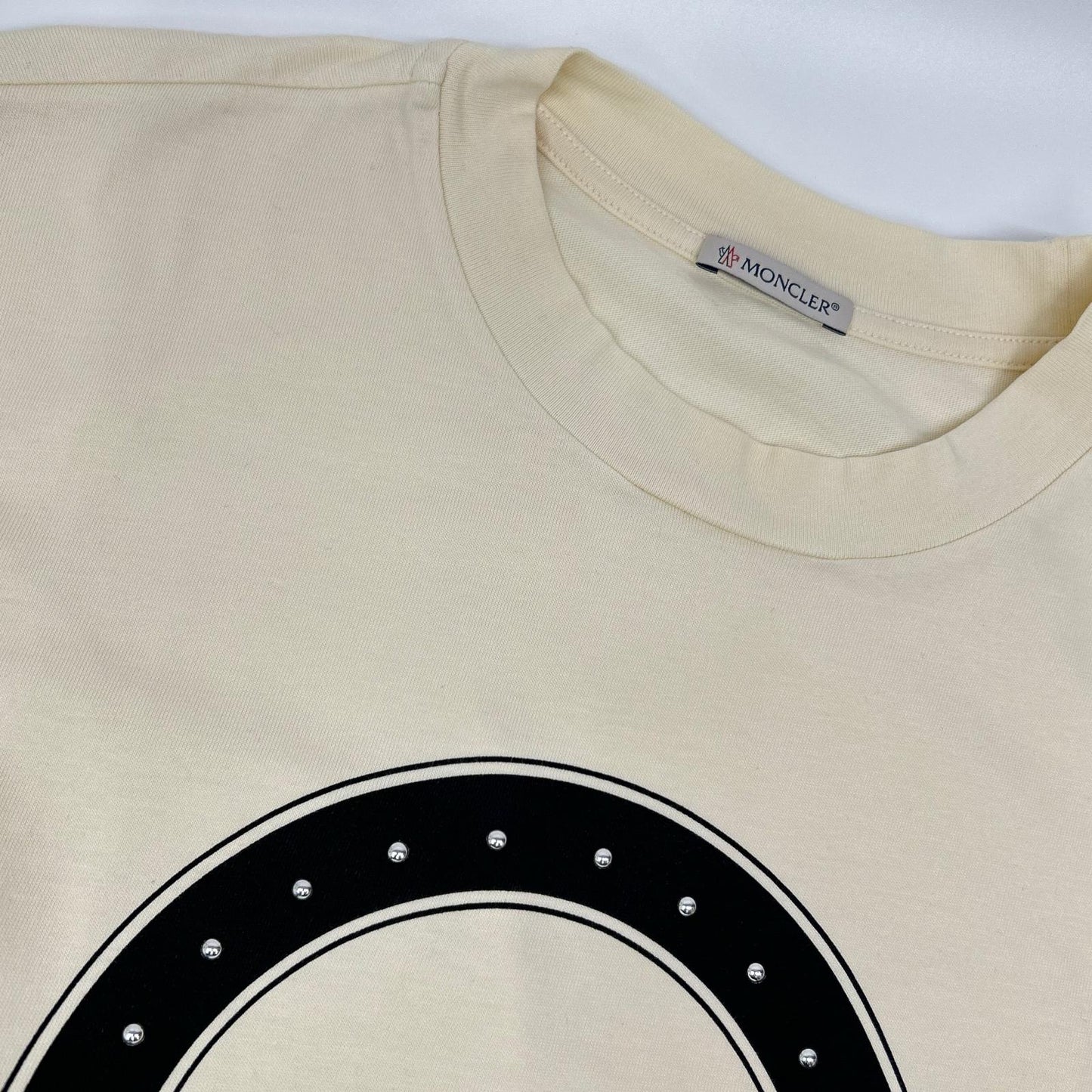 MONCLER モンクレール 21年製 アイボリー スタッズTシャツ トップス