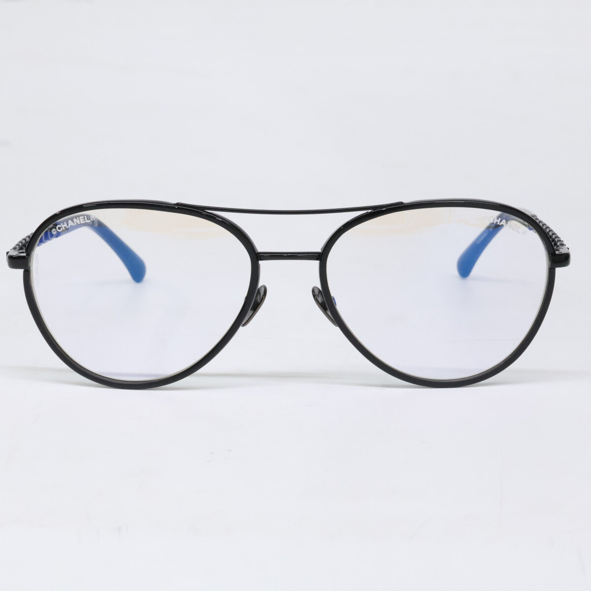CHANEL シャネル 【美品】2224-Q-S c.126/SB パイロット シェイプ オプティカル サングラス